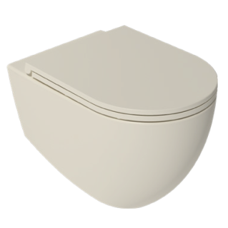 Подвесной унитаз Isvea Infinity 10NF02001SV-2K безободковый крышка микролифт слоновая кость